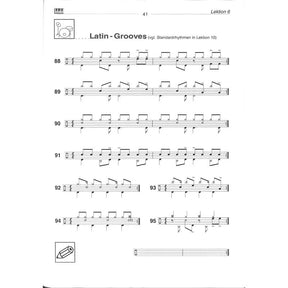 Ich spiele Schlagzeug in einer Band