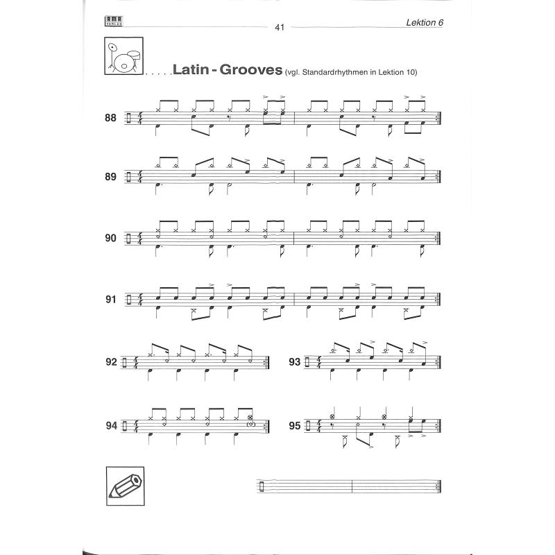 Ich spiele Schlagzeug in einer Band