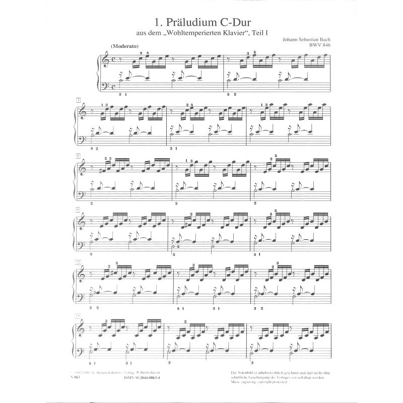 Präludium 1 C-Dur aus dem wohltemperierten Klavier