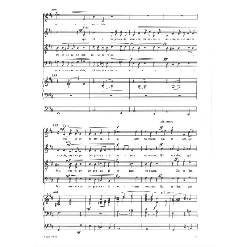 Messe D-Dur op 86 Orgelfassung