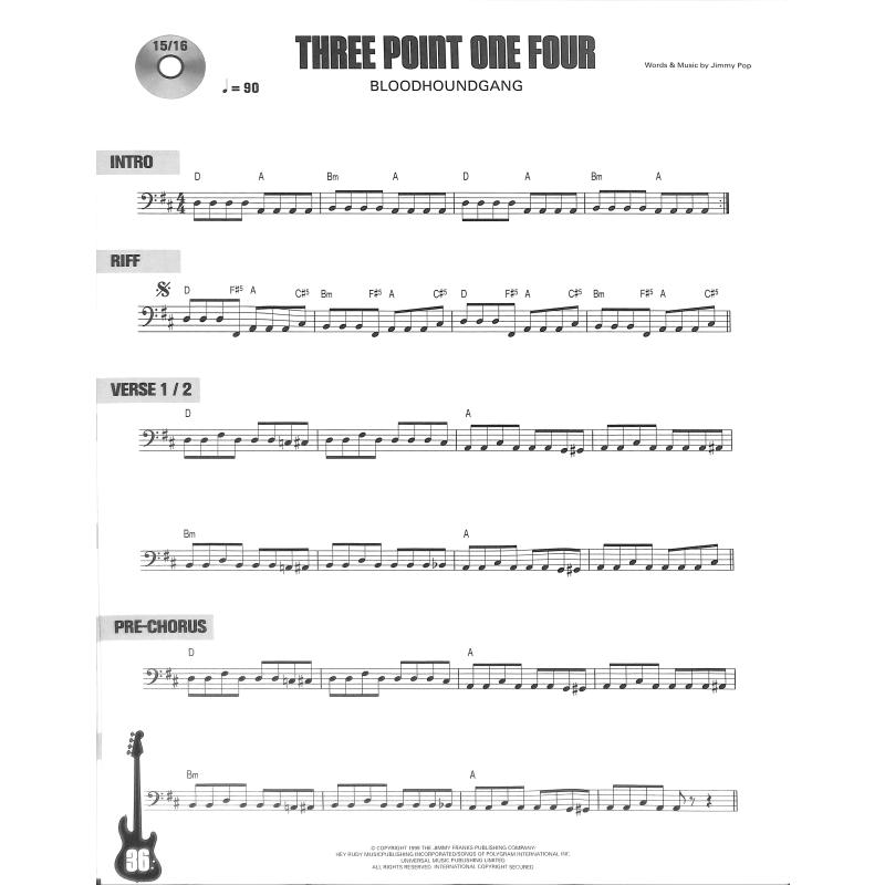 Bass along - 10 classic Rock songs 3.0