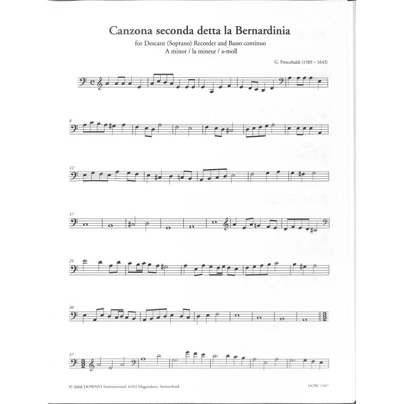 Sonate g-moll + Canzona seconda detta la bernardinia