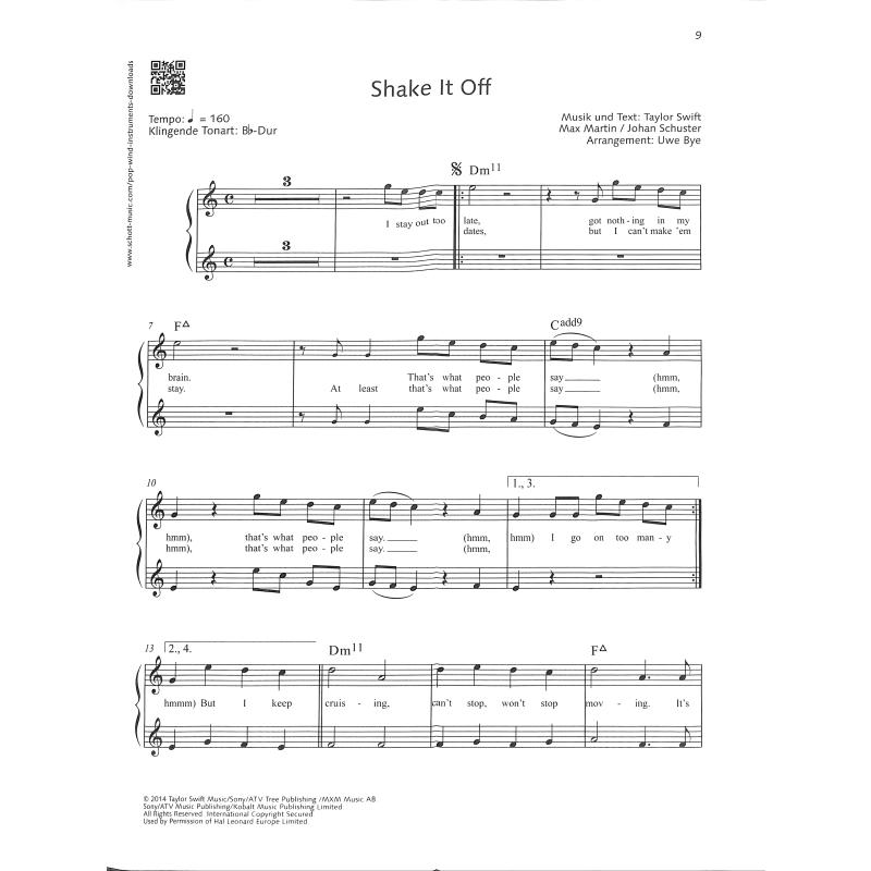 Pop for Clarinet 1