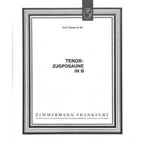 Grifftabelle Zugposaune in B