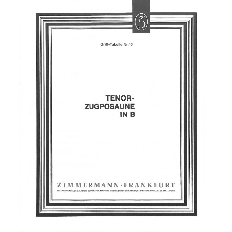 Grifftabelle Zugposaune in B