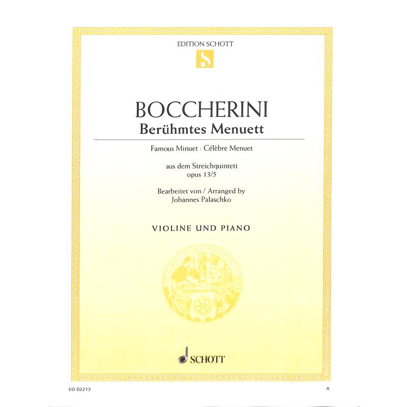 Menuett A-Dur (Quintett op 13/5)