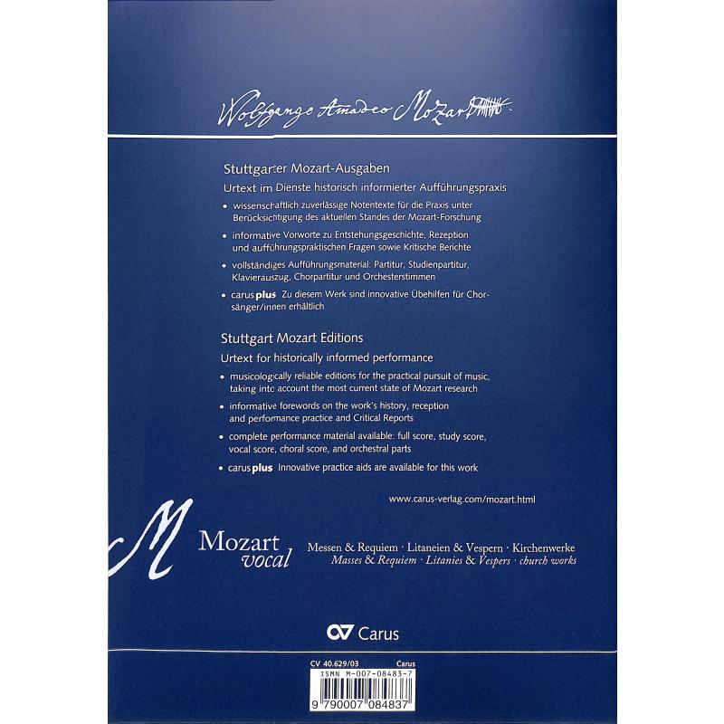 Missa brevis B-Dur KV 275 (272b)