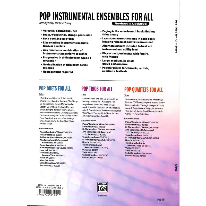 Pop trios for all
