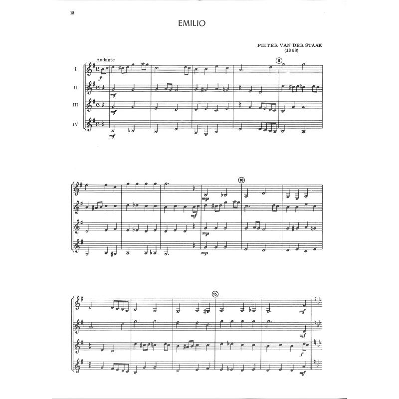 9 easy guitar Quartets