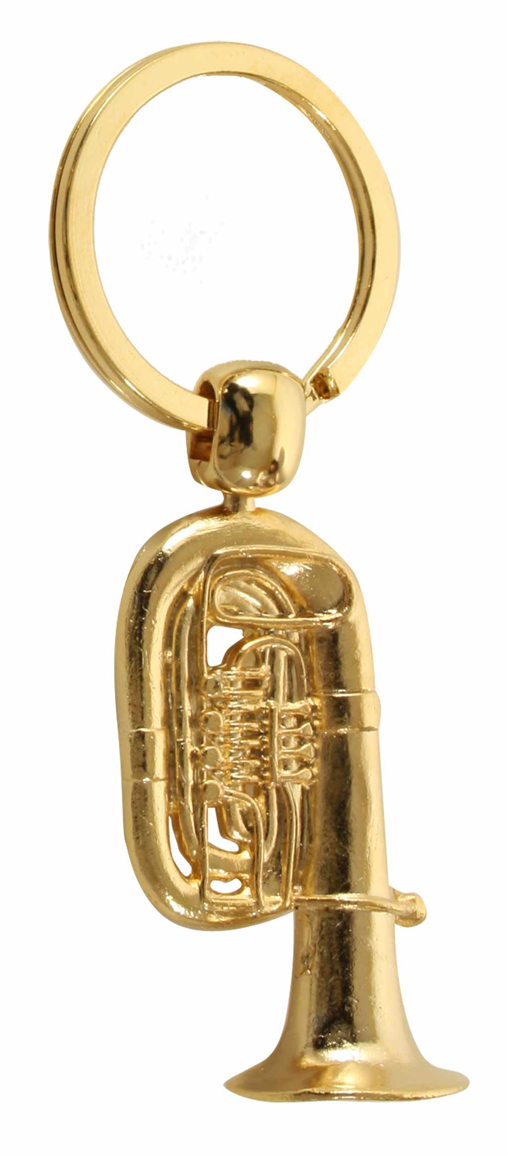 Schlüsselanhänger Tuba gold