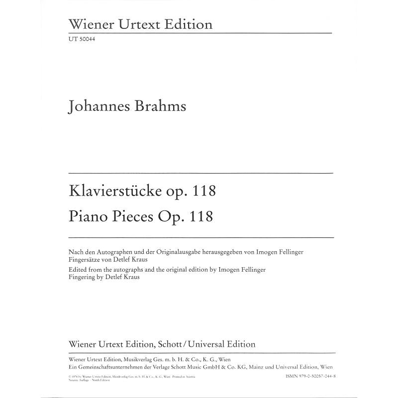 Klavierstücke op 118