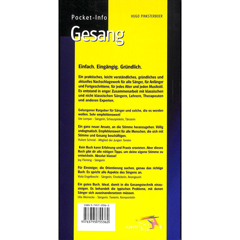 Pocket Info - Gesang