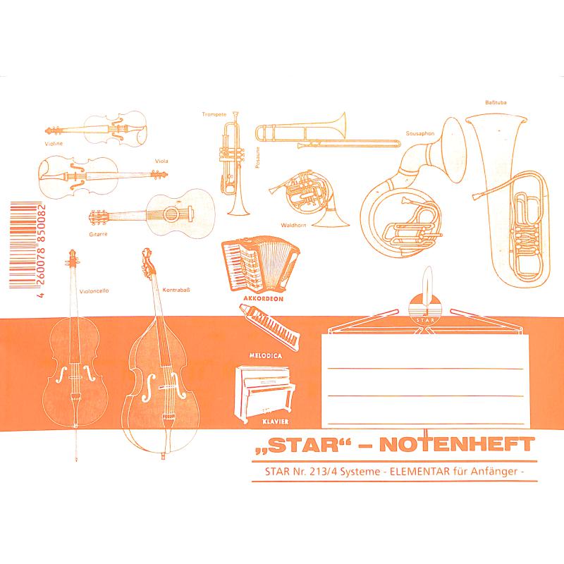Notenheft elementar A5 quer 16 Seiten