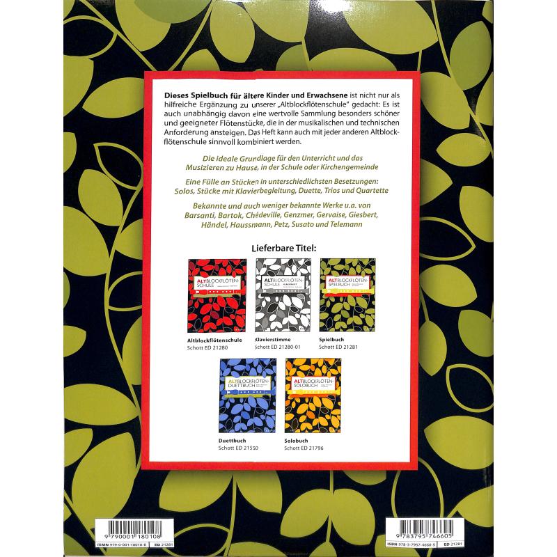 Altblockflöten Spielbuch
