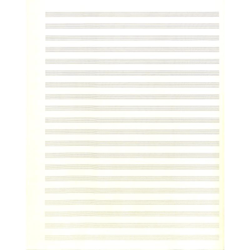 5 Bogen Notenpapier Quart hoch