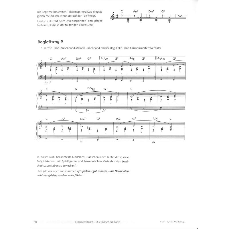 Klavier spielen nach Akkordsymbolen 1
