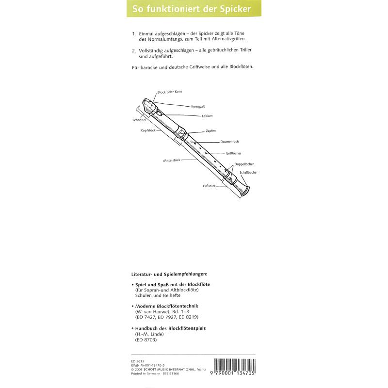Blockflöten Spicker