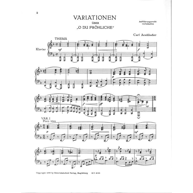 O du fröhliche o du selige (Variationen)