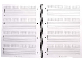 Notenblock Collegeblock für Gitarre Tabulatur 100 Seiten