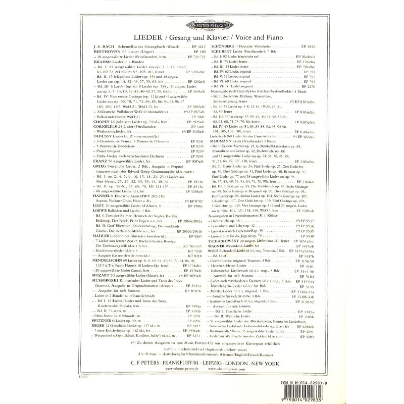 Klassiker des deutschen Liedes 1