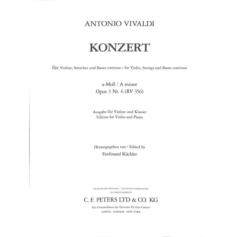 Concerto grosso a-moll op 3/6 RV 356 F 1/176 T 411