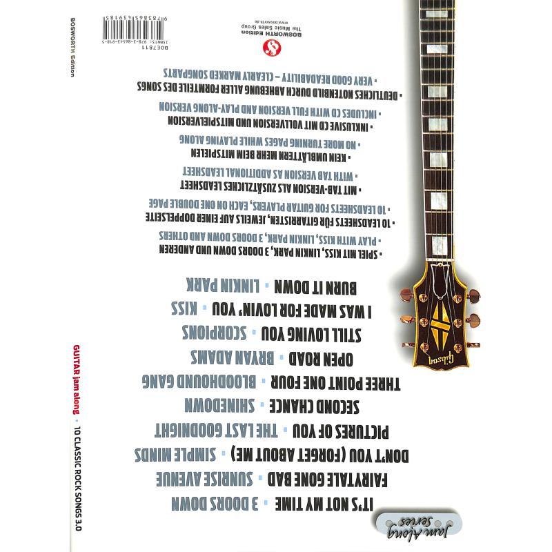 Guitar jam along - 10 classic Rock songs 3.0