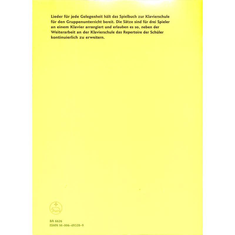 Die Klavierkiste 1 - Spielbuch für den Gruppenunterricht