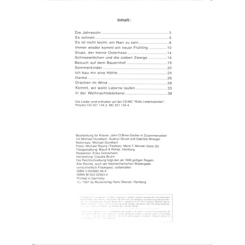 Rolfs Liederkalender