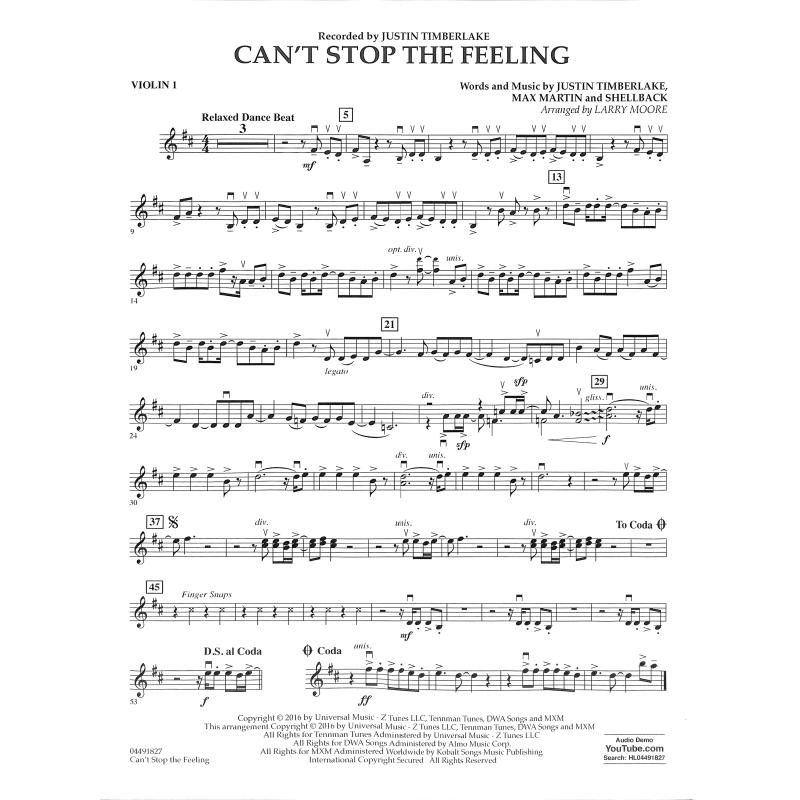 Can´t stop the feeling