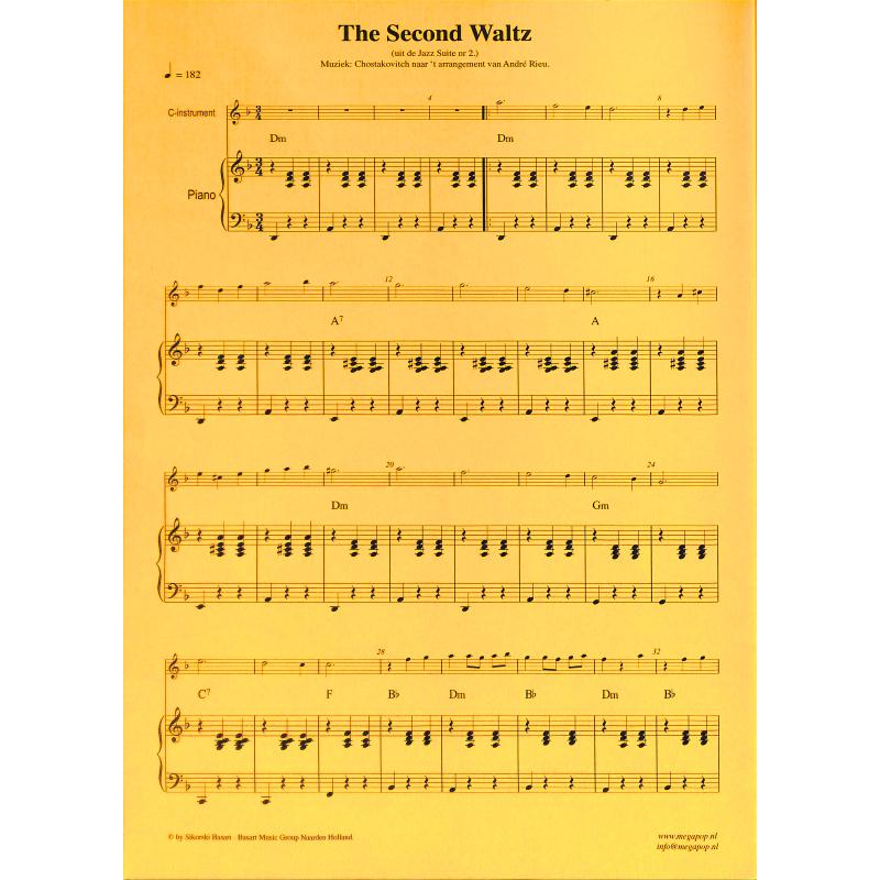 Second Waltz (Walzer 2) aus Suite 2 für Jazz Orchester