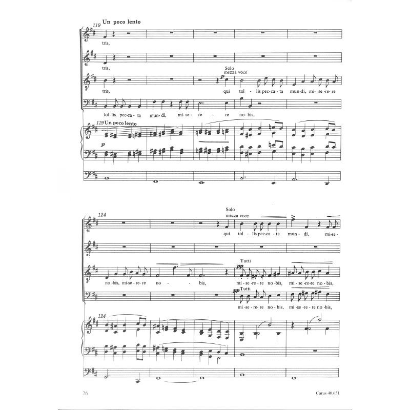 Messe D-Dur op 86 Orgelfassung