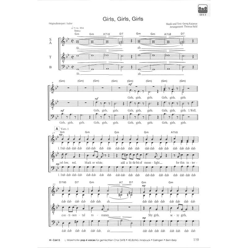 Pop 4 Voices - Rock Pop Evergreens