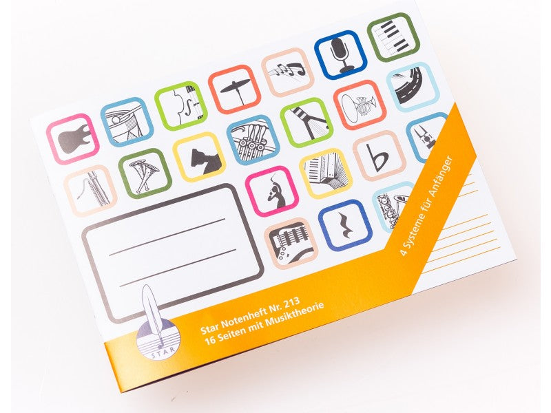 Notenheft elementar A5 quer 16 Seiten