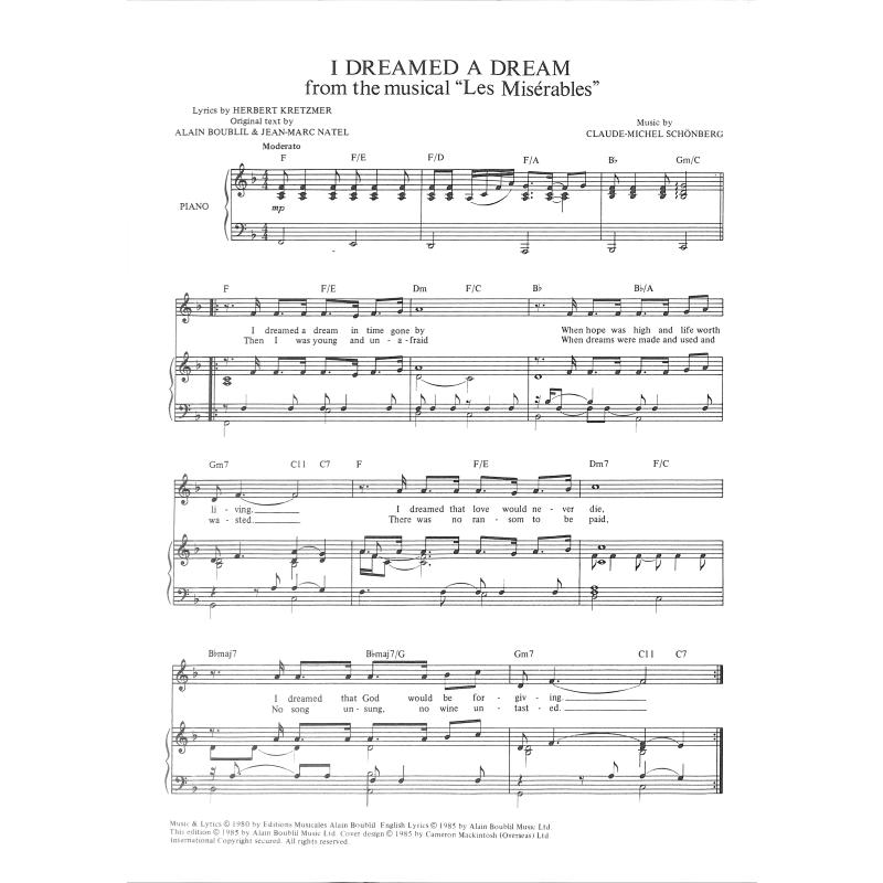 I dreamed a dream
