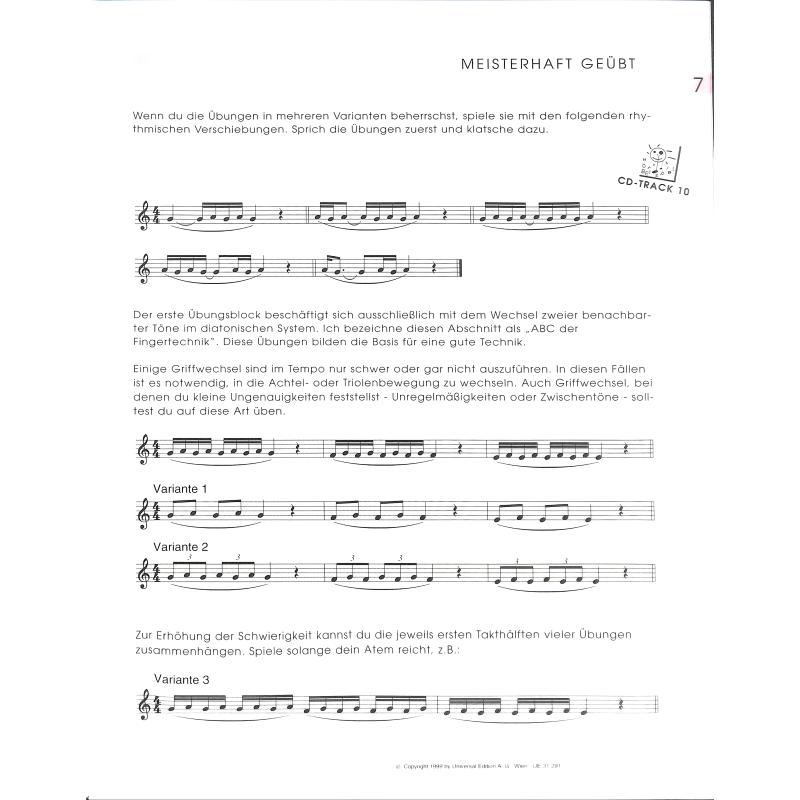 Fit for the flute 1 - Fingertechnik