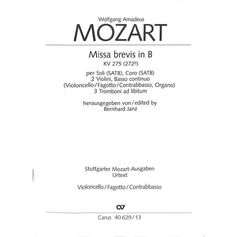 Missa brevis B-Dur KV 275 (272b)