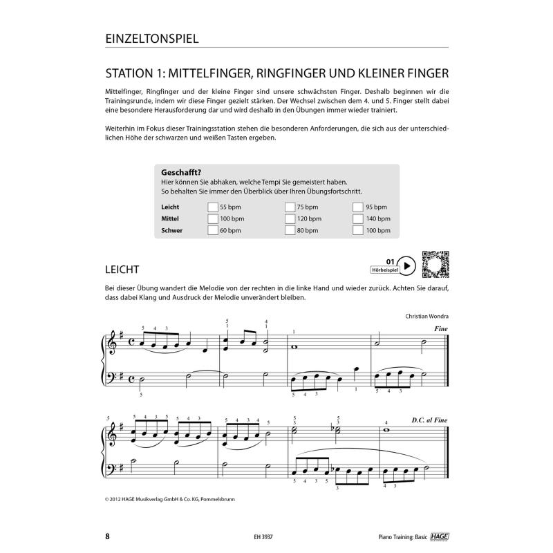 Piano training - basic