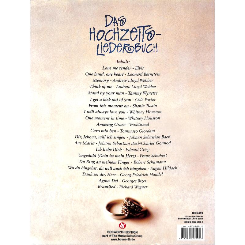 Hochzeitsliederbuch