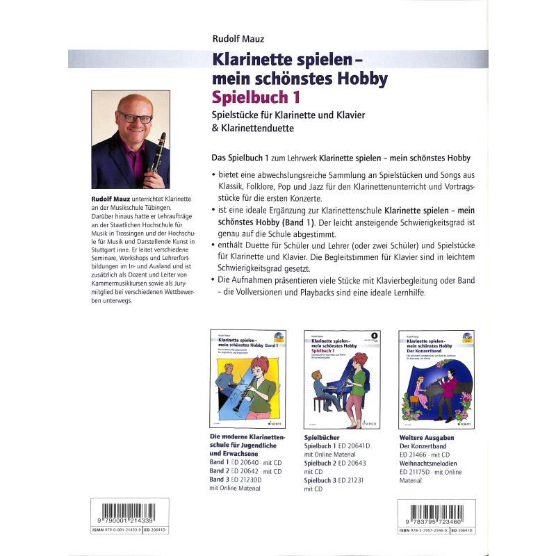 Klarinette spielen mein schönstes Hobby 1 - Spielbuch