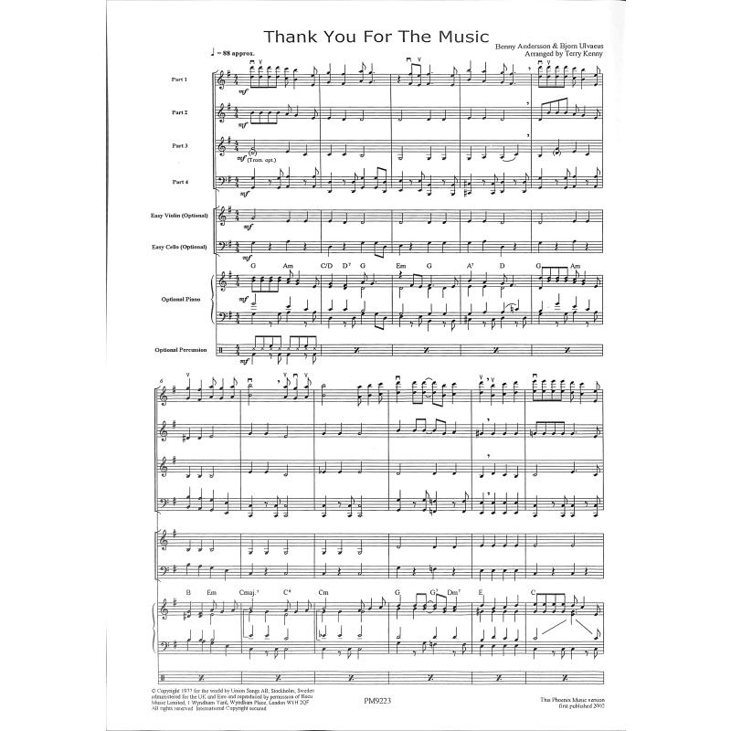 Thank you for the music