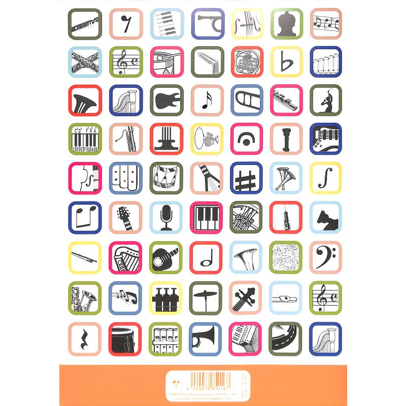 Notenheft A4 hoch 16 Seiten