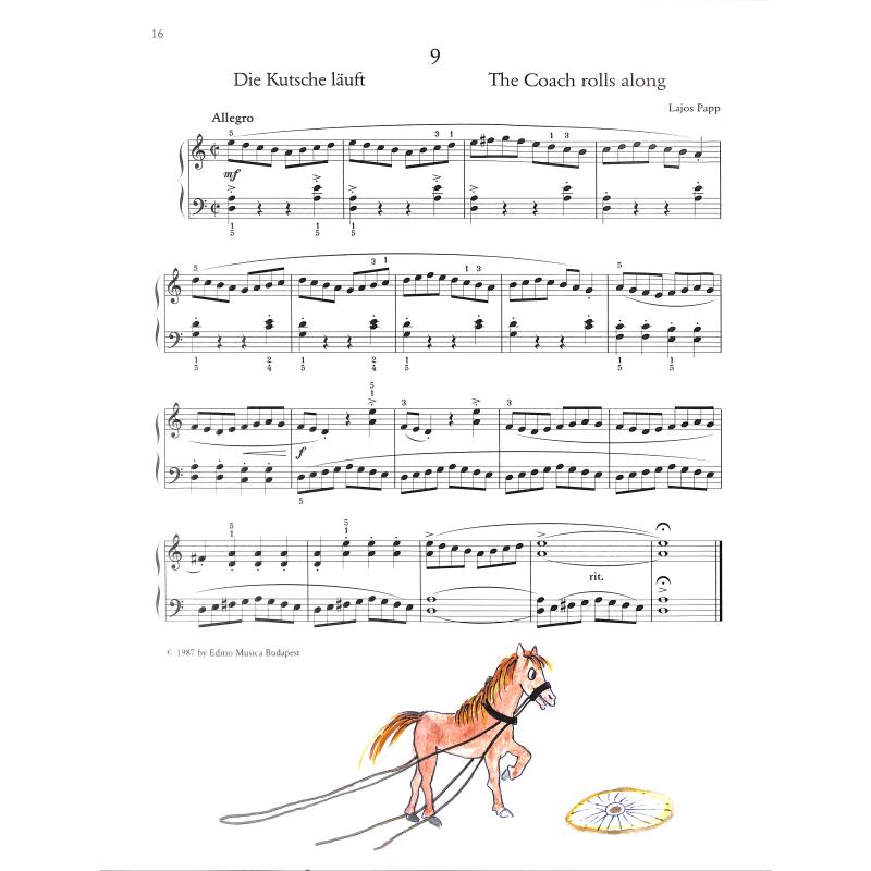 Pferde - leichte Klavierstücke mit dem Tastenkrokodil