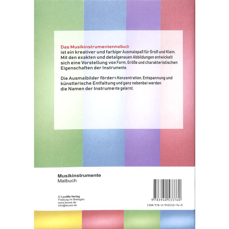 Musikinstrumente Malbuch