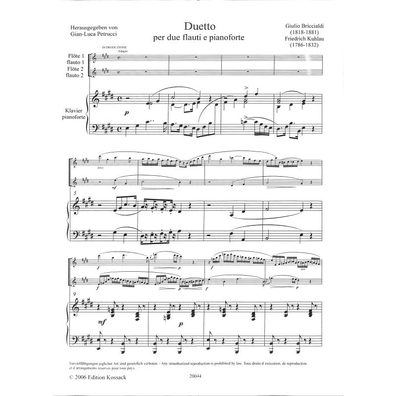 Duetto per due flauti e pianoforte