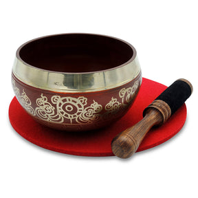 Klangschale Doppeldorje rot