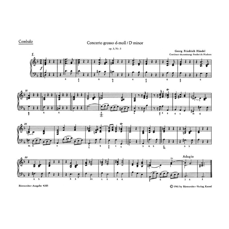 Concerto grosso d-moll op 3/5 HWV 316