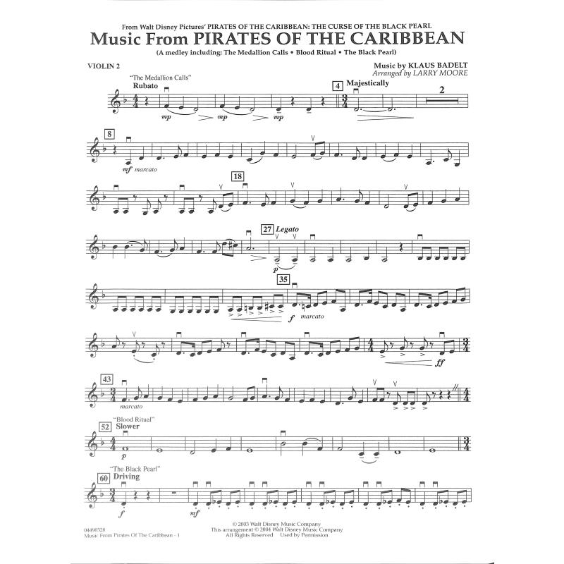 Music from pirates of the caribbean