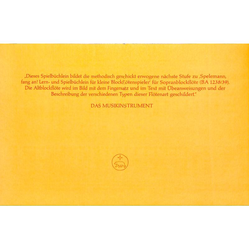 Spelemann für Altblockflöte