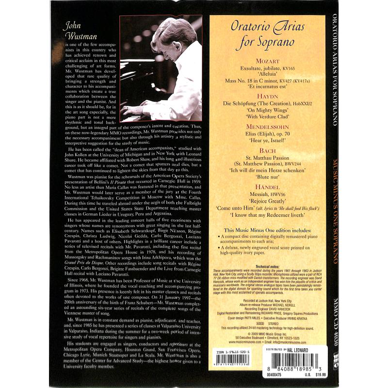 Soprano oratorio arias