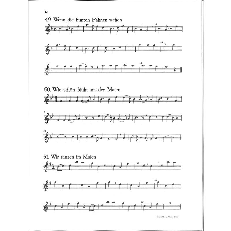 Das Volkslied auf der Blockflöte